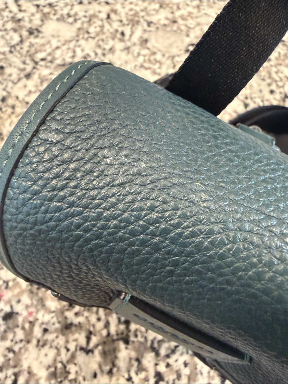 Coach Small Pebbled Leather Backpack in Teal Green - Picture 4 of 4